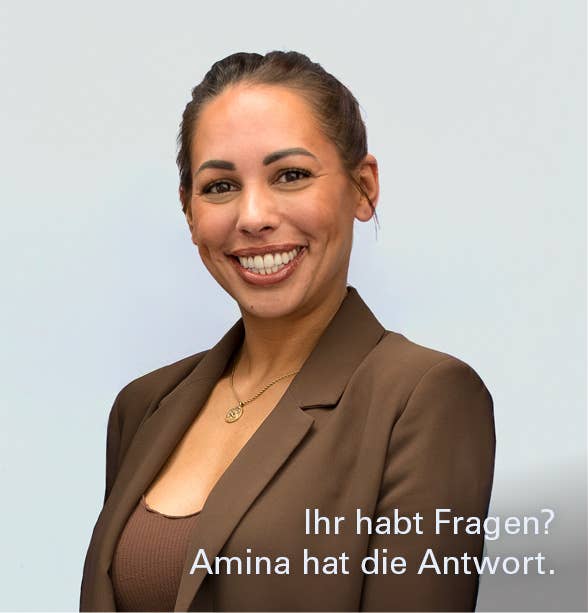  Sie haben Fragen Amina hat die Antwort kontaktieren Sie unsere Implantis Außendienst Kundenberaterin Amina Hannani
